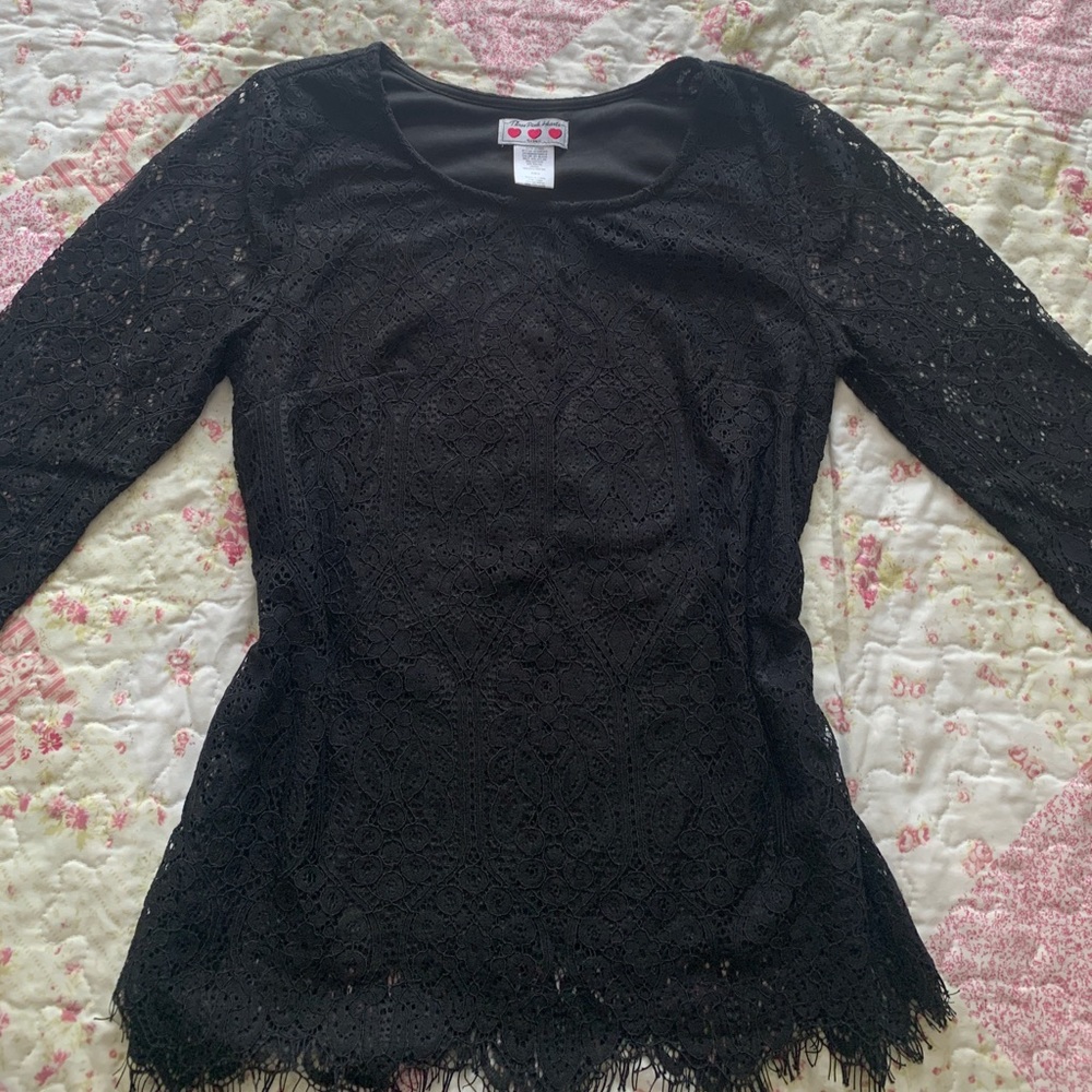 Gothic Black Lace Top
